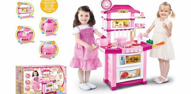 Catch22 Kids Childrens Kitchen Toy Role Play set With Accessories Untensils amp; Sounds