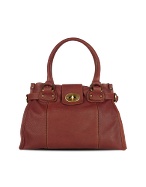 Caterina Lucchi Brown Soft Calf Leather Large Satchel Bag