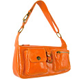 Orange Pocket Detailed Shoulder Bag
