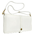 Caterina Lucchi White Leather Slim Envelope Clutch