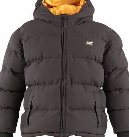 Caterpillar Boys Puffa Jacket Kids Coat Junior Padded Winter Jacket Black, Navy, True Blue Boyswear Sizes 4/5, 6/7, 8/9, 10/12. 14/16, New (10/12 Years, Black)