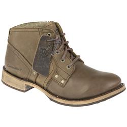 Male Clyde Mid Leather Upper Textile Lining Boots in Brown