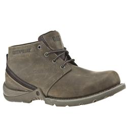 Male Caterpillar Harding Leather Upper Casual Boots in Khaki