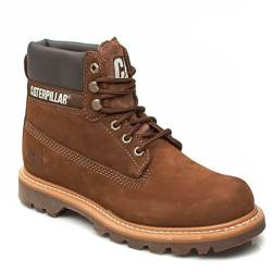Caterpillar Male Colorado Nubuck Upper Casual in Dark Brown, Natural - Honey