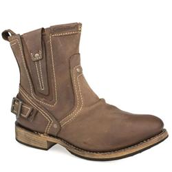 Male Vinson Leather Upper Casual Boots in Brown