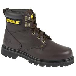 Caterpillar Mens Second Shift Leather Upper Textile Lining Boots in Brown