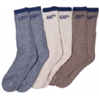 Caterpillar Mens Three Pack Outdoor Sock Brown/Navy/Oat