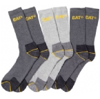 Caterpillar Mens Three Pack Work Sock Grey