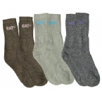 Caterpillar Womens Three Pack Outdoor Sock Brown