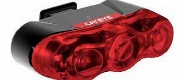 Cateye Rapid 3 black body red lens Rear Bike Light