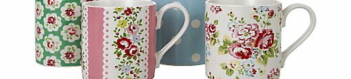 Cath Kidston Tea Mugs, 0.25L, Set of 4