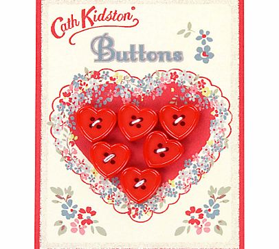 Cath Kidston Valentine Hearts Button Card, Pack
