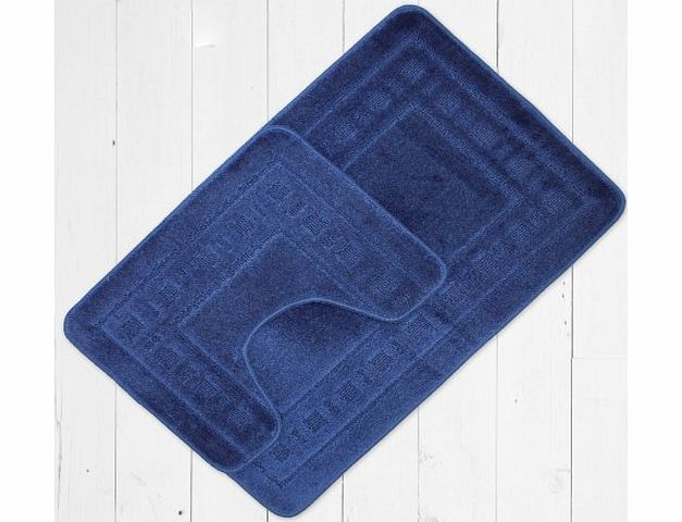 Catherine Lansfield Armoni 2-Piece Bath Set, Navy