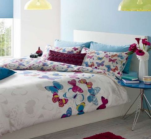 Catherine Lansfield Butterfly Fusion Duvet Cover Set - Double