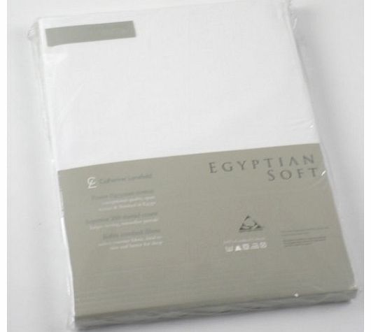 Catherine Lansfield CL Home 200 Thread Count Cotton Egyptian Double Fitted Sheet, White