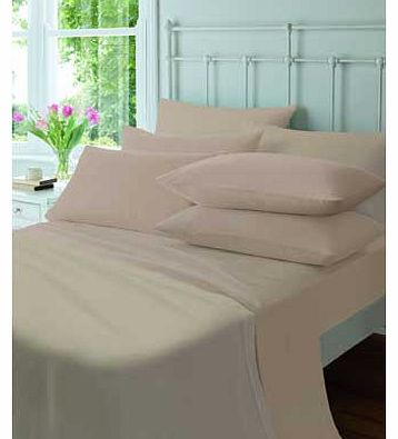 Catherine Lansfield Flannelette Natural Fitted Sheet - Double