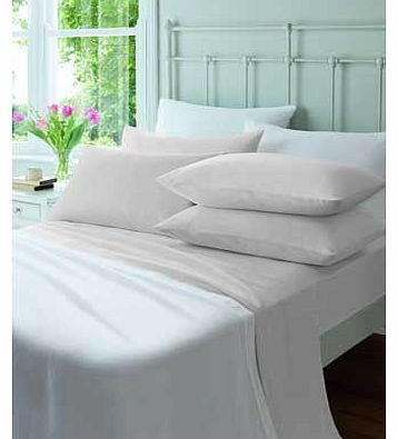 Catherine Lansfield Flannelette White Pair of Pillowcases