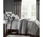 Catherine Lansfield Gatsby Duvet Cover - Silver BDB32054WSKQSSILVER