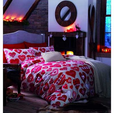 Catherine Lansfield Hearts Duvet Cover Set -