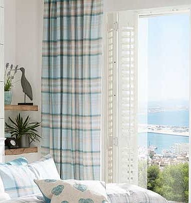 Izzy Pencil Pleat Lined Curtains 168x183cm -