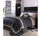 Catherine Lansfield Luxury Geo Duvet Cover - Black BDB31310WDHQBLACK