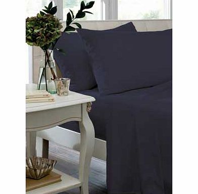 Catherine Lansfield Non Iron Navy Fitted Sheet -