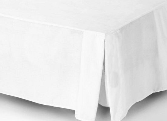 Catherine Lansfield Non Iron Percale Double Platform Valance - White
