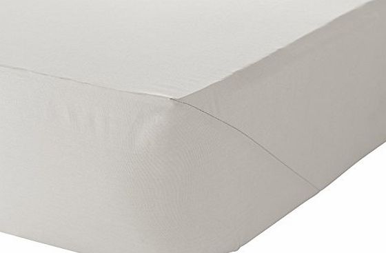 Catherine Lansfield Non Iron Percale Polycotton Double Fitted Sheet Cream