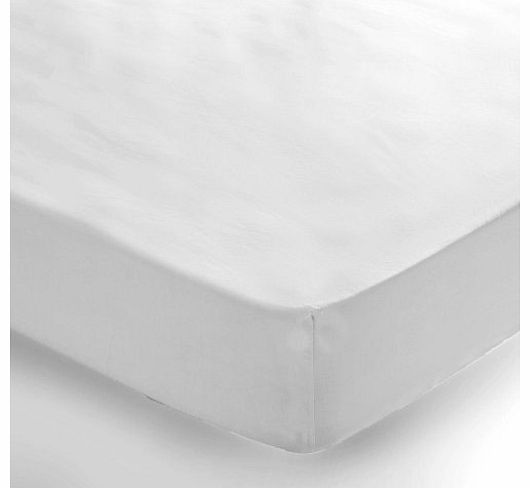 Catherine Lansfield Non Iron Percale Polycotton Double Fitted Sheet White