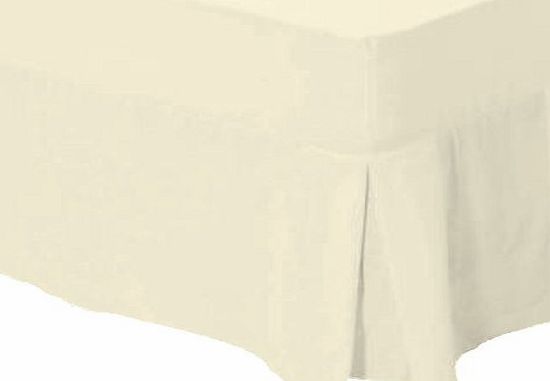 Catherine Lansfield Non Iron Percale Polycotton Double Valance Sheet Cream