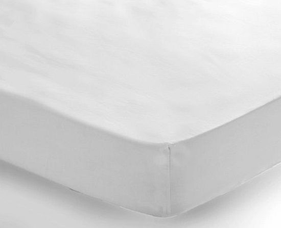 Catherine Lansfield Non Iron Percale Polycotton King Size Fitted Sheet White