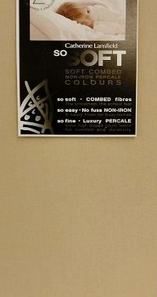 Catherine Lansfield Percale Non Iron Caramel Fitted Sheet - Single