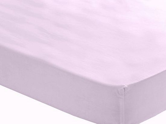 Catherine Lansfield Percale Non Iron Lilac Fitted Sheet - Double