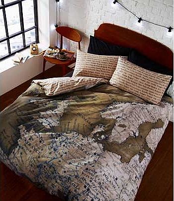 Catherine Lansfield Photographic Map Duvet Cover Set - Single