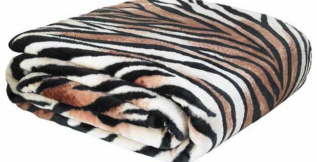 Catherine Lansfield Raschel Tiger Print Throw
