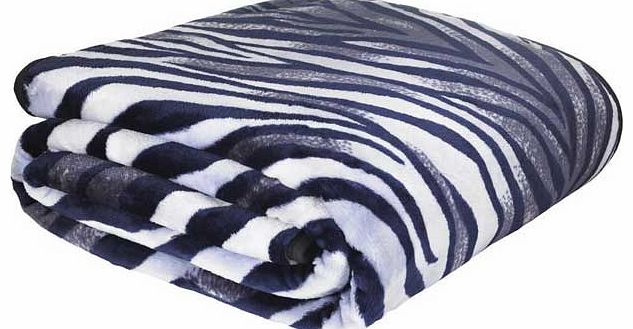 Catherine Lansfield Raschel Zebra Print Throw