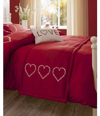 Catherine Lansfield Red Deco Heart Runner