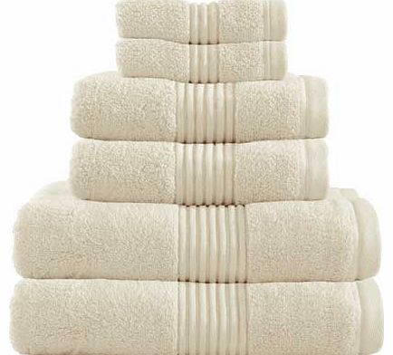 Catherine Lansfield Zero Twist 6 Piece Towel Bale - Cream