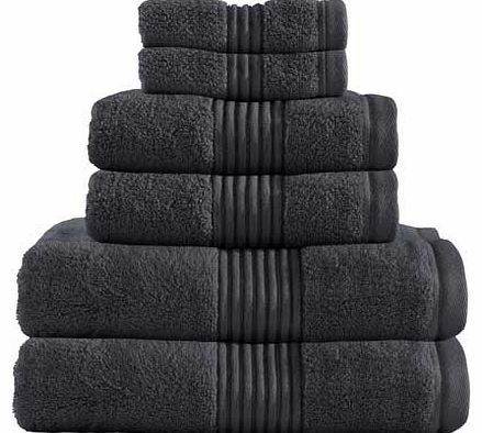 Catherine Lansfield Zero Twist 6 Piece Towel Bale - Slate
