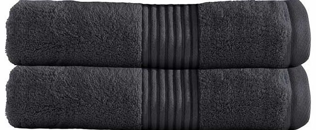 Catherine Lansfield Zero Twist Bath Sheet Towel x 2 - Slate