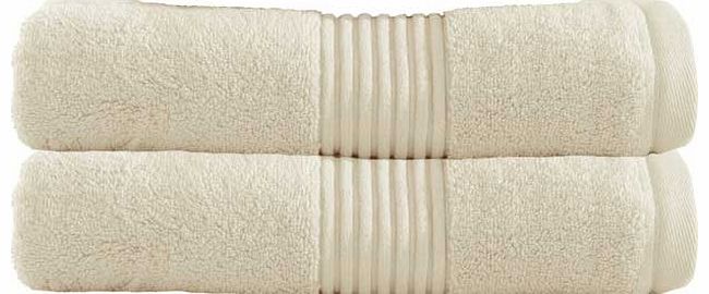 Catherine Lansfield Zero Twist Bath Sheet Towel x2 - Cream