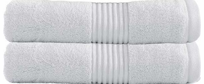 Catherine Lansfield Zero Twist Bath Sheet Towel x2 - White