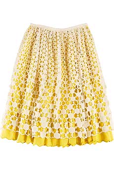 Catherine Malandrino Honeycomb Layered Skirt