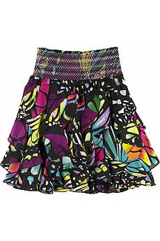 Catherine Malandrino Vida silk ruffle skirt