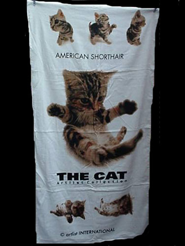 Cats and Dogs The Cat American Shorthair Beach / Bath Towel