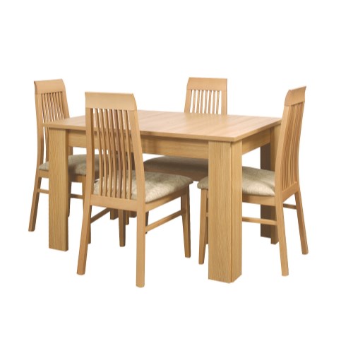 Huxley Oak Compact Dining Set with 6