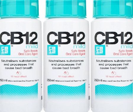 CB12 Mild Mint-Menthol Mouthwash Triple Pack