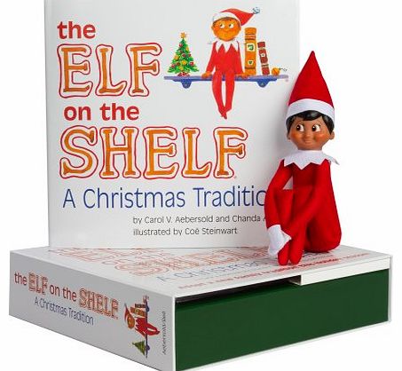 CCA and B, LLC Elf on the Shelf Boy Dark Doll & Book