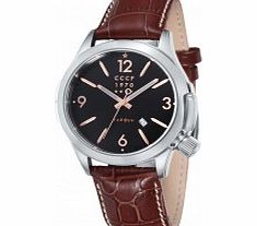 CCCP Mens Shchuka Black Brown Watch