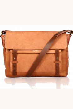 Marvin Tan Leather Messenger Bag